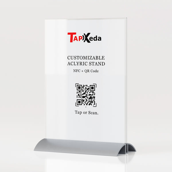 Tapkeda Customizable NFC+QR Stand A6
