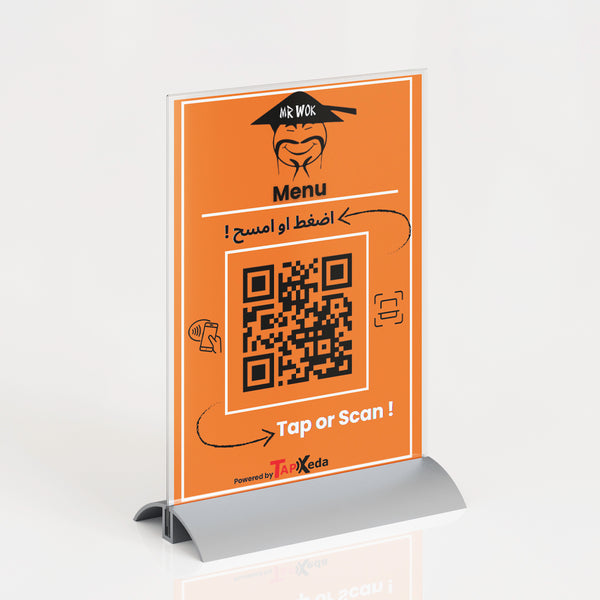 Tapkeda Customizable NFC+QR Stand A6